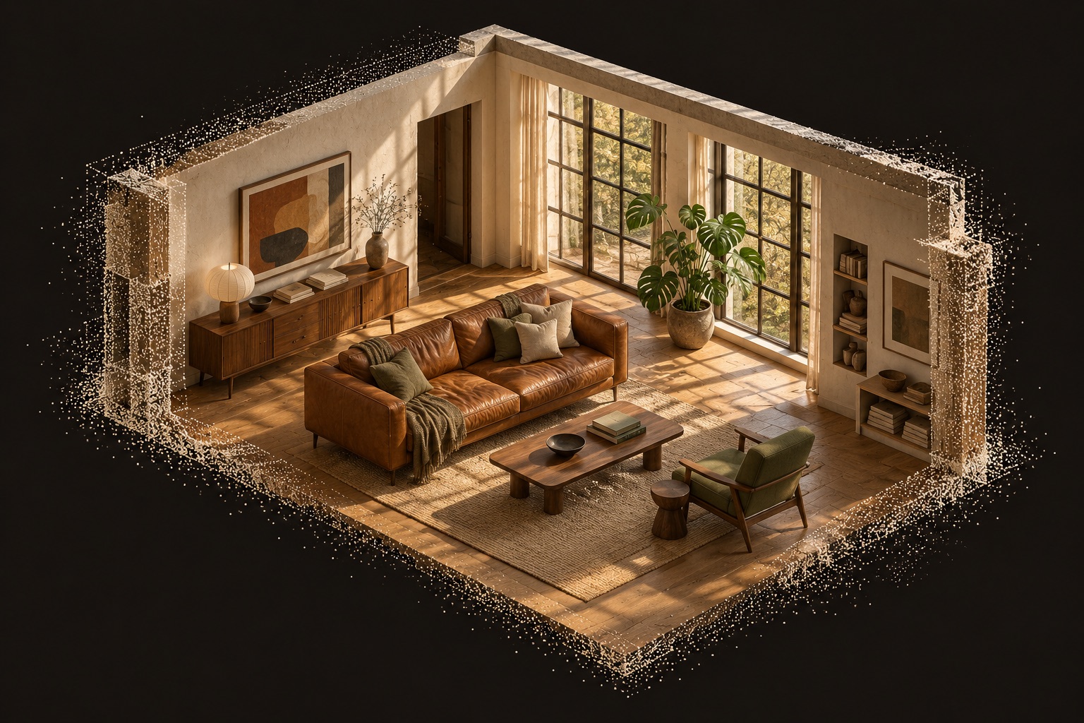 Conceptual architectural illustration: a home to explore